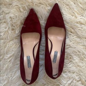 Authentic Suede Prada Pumps